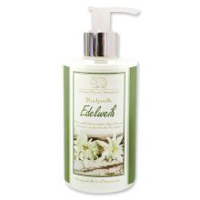 Bodymilk met biologische schapenmelk 250ml in een dispenser, Edelweiss