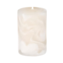 Bijenwas stompkaars (80mm x 50mm) wit