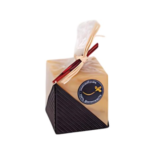 Geschenkverpakking bijenwas kubuskaars (60x60mm)
