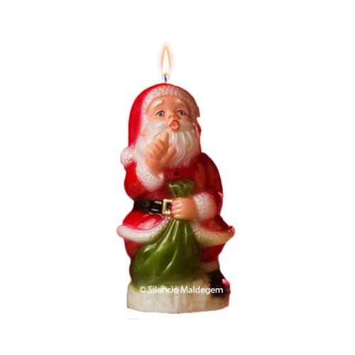 Handgeschilderde Kerstman kaars